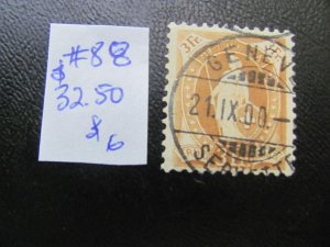 SWITZERLAND 1884-1904 USED SC 88 VF/XF $32.50 (185)