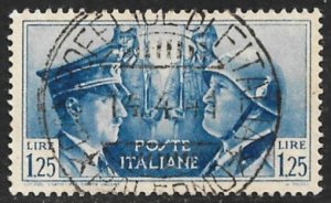 ITALY 1941 1.25L Hitler Mussolini Rome-Berlin Axis Issue Sc 418 VFU