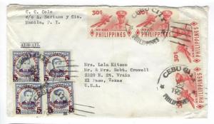 1957 Philippines To USA Airmail Cover  (DD56)