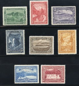 AUSTRALIAN STATES TASMANIA PICTORIALS  SCOTT #167, SG #229/36  MINT HINGED