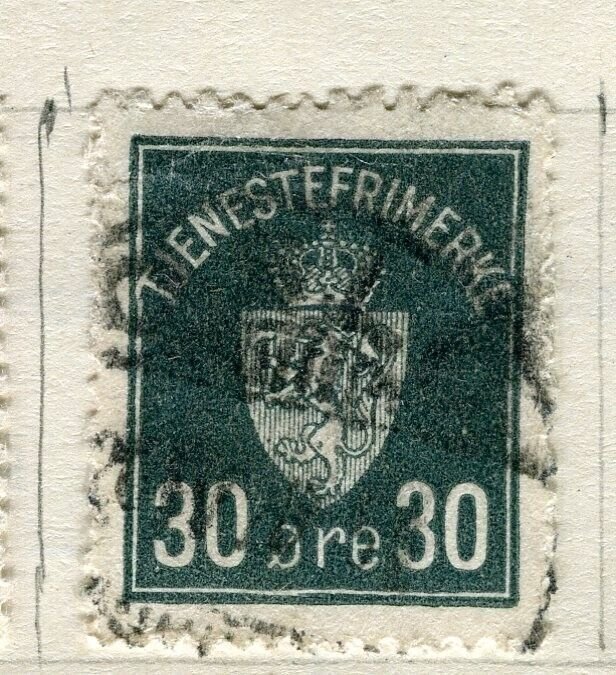 NORWAY; 1926 early Official issue fine used 30ore. value