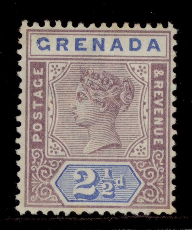 GRENADA QV SG51, 2½d mauve and ultramarine, LH MINT. Cat £11.