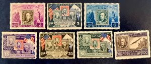 San Marino 266-271, C55 / 1947 1st US Postage Stamps / Complete Set / Hinged