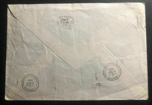 1956 Tangier Morocco British PO Airmail Cover to Barnsley Hall Hospital England