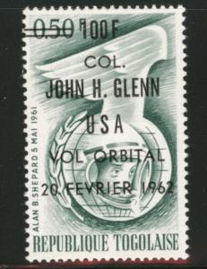 TOGO Scott 421 MNH** Astronaut John Glenn 1962 overprint