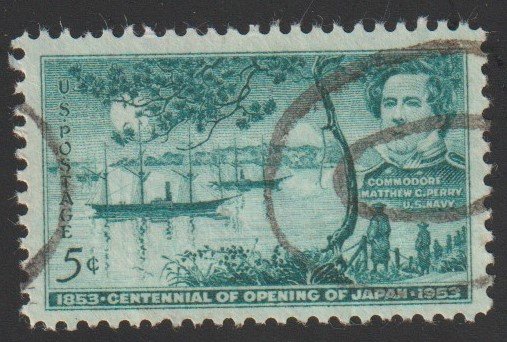 SC# 1021 - (5c) - Opening of Japan, used single