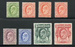 FALKLAND ISLANDS SCOTT #22/29 f/VF MINT HINGED--SCOTT $590.50