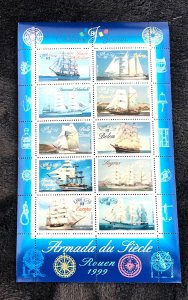 France scott# 2736 sheet of 10 stamps  Armada du Siecle MNH
