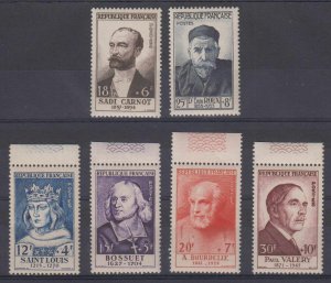 FRANCE 1954 Sc 285-290 Yvert 989-994 FULL SET MNH F,VF €186.00 