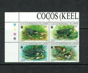 Cocos (Keeling) Is: 1992 Endangered Species, Buff Banded Rail, MNH set