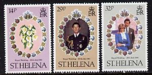 ST. HELENA - 1981 - Royal Wedding - Perf 3v Set - Mint Never Hinged