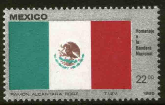 MEXICO 1376, National Flag MINT, NEVER HINGED. F-VF.