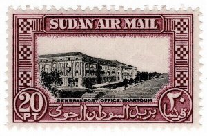 (I.B) Sudan Postal : Airmail 20pt (SG 122)