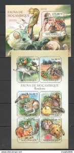 2011 Mozambique Fauna Of The Mozambique Animals Rodents Bl+Kb ** Bc1075