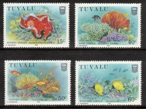 TUVALU 1988 Marine Life; Scott 465-68; MNH