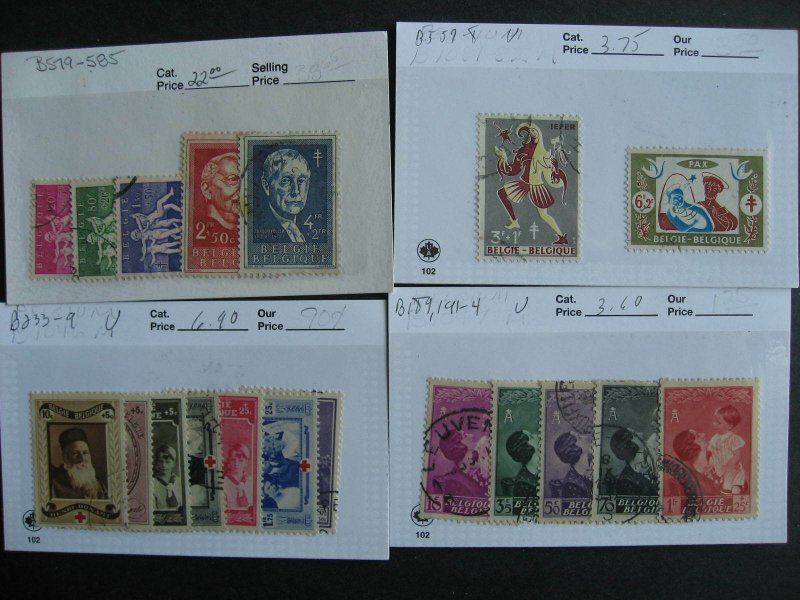 Belgium used collection assembled in sales cards