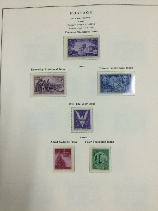 MOMEN: US STAMPS MINT COLLECTION ON 8 PAGES LOT #49831