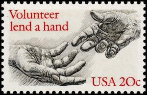 US 2039 Volunteer lend a hand 20c single MNH 1983