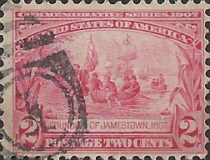 # 329 USED CARMINE FOUNDING OF JAMESTOWN SCV-4.00