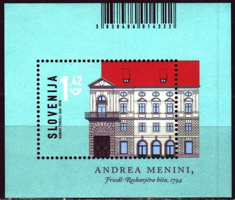 Slovenia. 2018. bl104. Slovenian architecture. MNH.