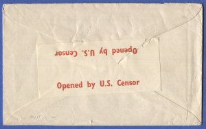 944 WWII Censored Cover APO 921, pair Sc 905 Airmail from Darwin, Australia