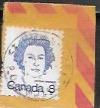 Canada 8 cent Used stamp on paper.