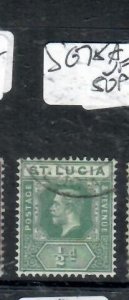 ST LUCIA     KGV    1/2D   SG 78A      VFU    P0324A H