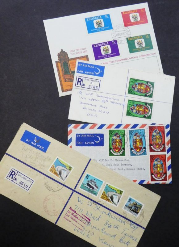 EDW1949SELL : RHODESIA & SOUTHERN RHODESIA Beautiful collection of 36 mostly FDC