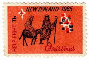 (I.B) New Zealand Cinderella : TB Association Christmas Seal (1965)