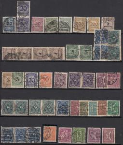 Germany - 1921/1923 Inflation small stamp lot-6 - (976)
