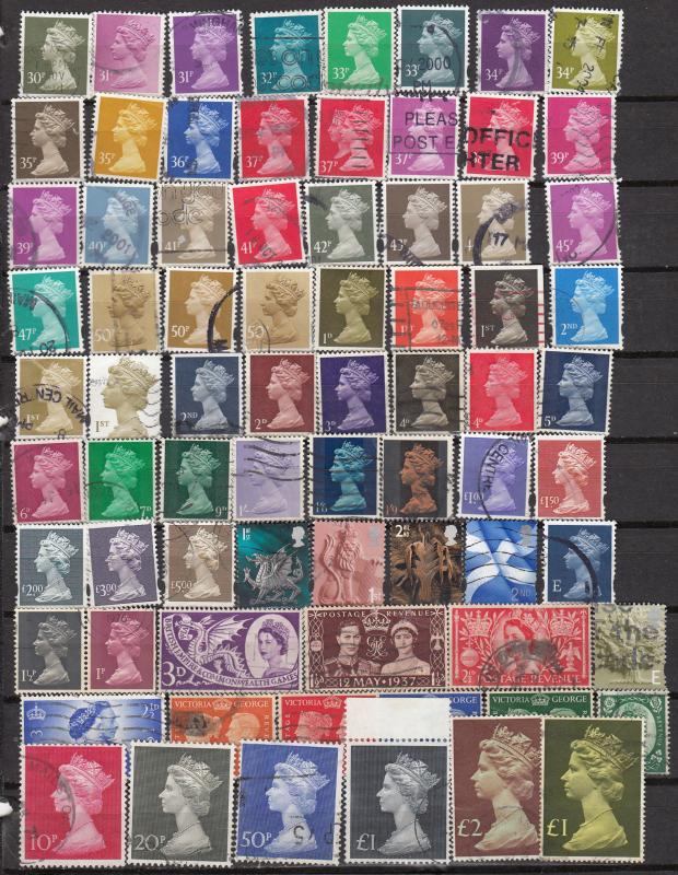 Great Britain -  Mashins  stamp lot - (1519)