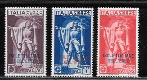 Italy-Aegean Islands Scott C1-C3 Unused LHOG - 1930 Ferrucci Air Post Overprints