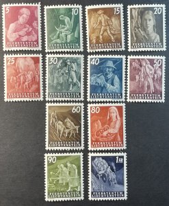 LIECHTENSTEIN # 247-258-MINT NEVER/HINGED----COMPLETE SET----1951