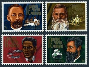 Papua New Guinea 355-358,lightly hinged. Christmas 1972.Missionaries.Ship,vessel