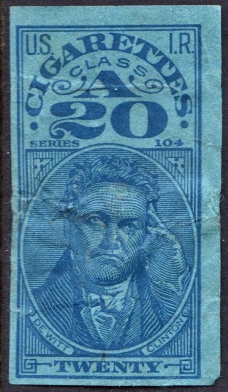 TA 174c Series 104: 20 Cigarettes Tax Stamp (1934) Used