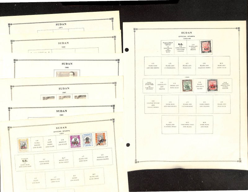 Sudan, British Stamp Collection on 22 Scott International Pages, 1897-1972 (BD)
