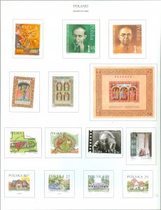 collection on pages ES: Poland 2000 mint mostly complete CV $65