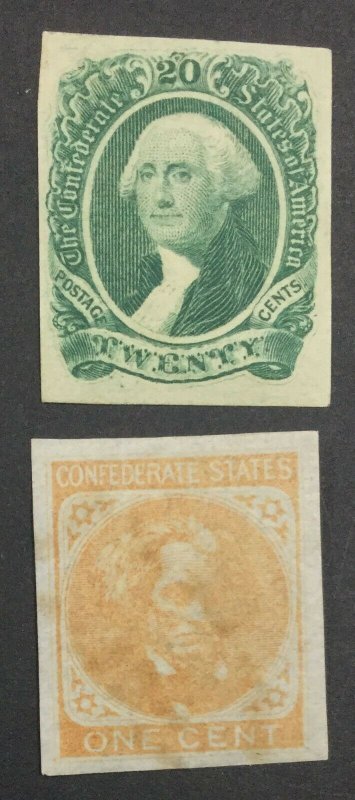 MOMEN: US STAMPS CSA #13-14 UNUSED LOT #40101