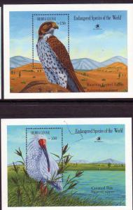 Sierra Leone Scott 1145-46 Endangered Species! Birds! MNH!