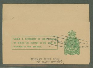 New Zealand  1959 2d green wrapper, used in Wellington