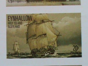 ​EYNHALLOW SCOTLAND STAMP:BATTLE SHIPS- MNH - MINI SHEET NO GUM AS ISSUED