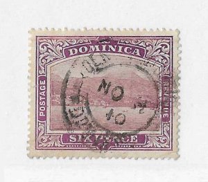 Dominica Sc #42 6p purple used VF