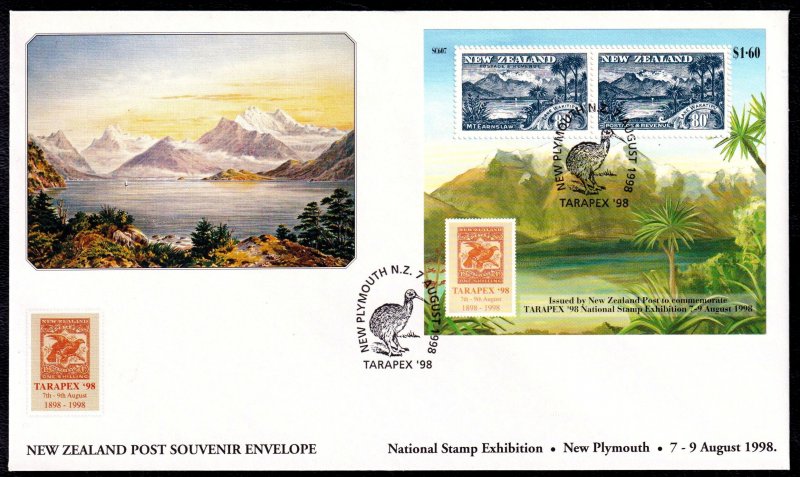 New Zealand 1998 Pictorial Stamps Miniature Sheet First Day Cover FDC SC 1517a