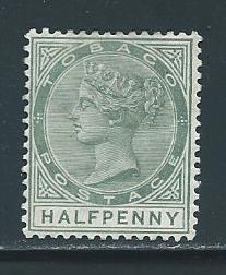 Tobago 15 1/2d Victoria single MH