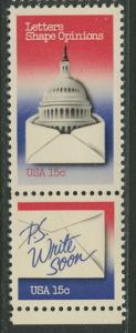 USA - Scott 1809-10 - Letter Writing Week -1980- MNH - 2 X 15c stamp