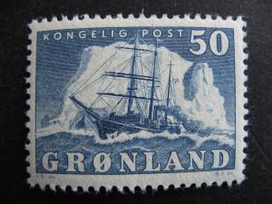 GREENLAND Sc 35 MH nice ship stamp, check it out!