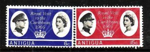 Antigua-Sc#161-2- id7-unused light hinged Omnibus set-Royal Visit-QEII-1966-