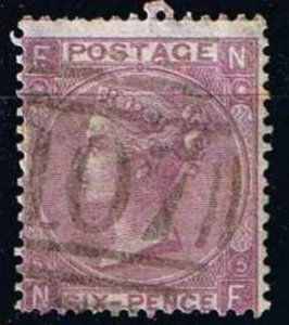 Great Britain 1865,Sc.#45PL5 used Queen Victoria (1819-1901)