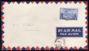 Newfoundland cover:7c Airmail-Harbour Grace June 1 1943