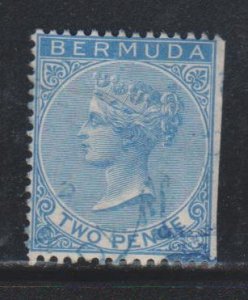 Bermuda,  2p Queen Victoria (SC# 2) Used